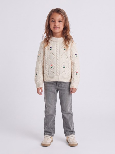 KMGFLOWER L/S O-NECK KNT