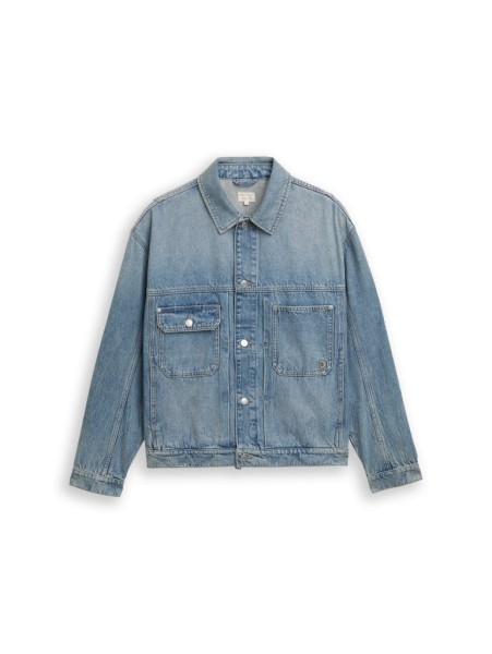 Relaxed Fit Jeansjacke mit Eingriffstaschen