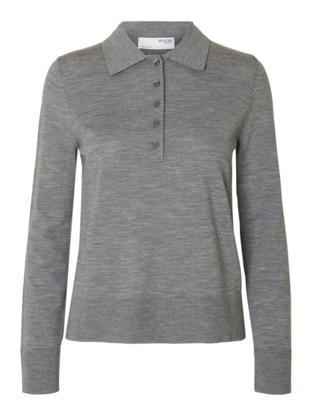 SLWTHEA LS KNIT MERINO COLLAR NECK NOOS