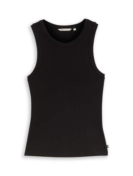 Slim Fit Top mit Rippstruktur