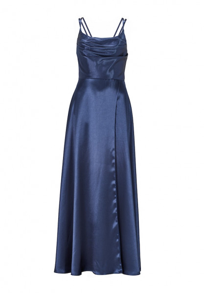 Satin-Abendkleid mit Gehschlitz