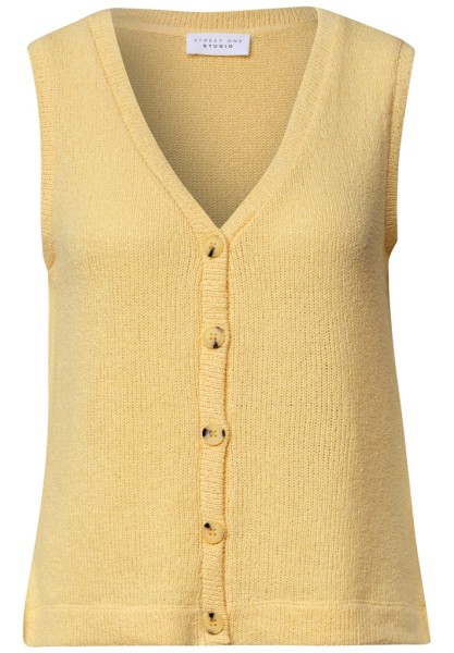 Weste mit V-Neck in Strick-Optik
