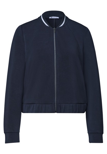 Langarm Jacke im Silk-Look mit Zipper
