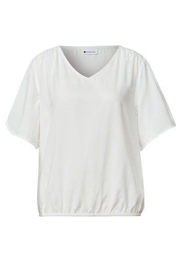 Kurzarm Blusenshirt mit V-Neck