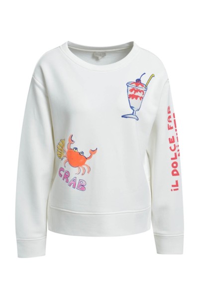 round neck sweatshirt w/ AW &amp; slits 1/1 sleeve