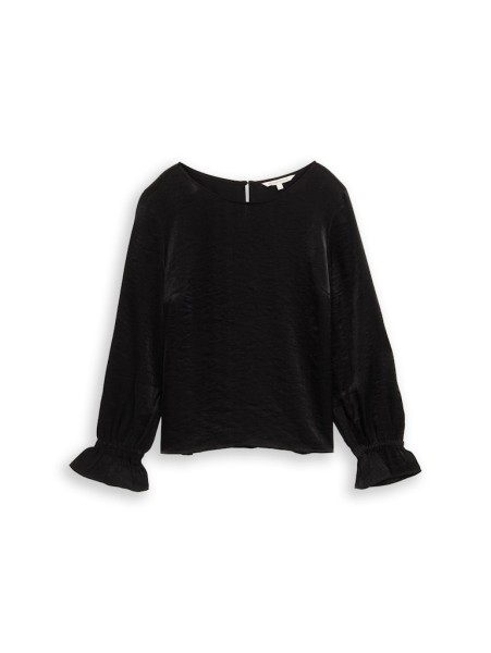 Loose Fit Bluse in Satin-Optik