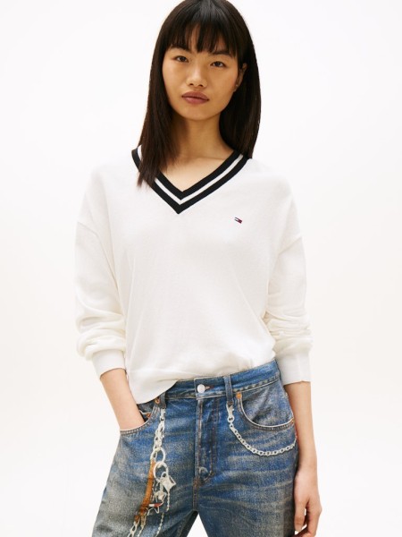 TJW RLX V-NECK TIPPING SWEATER