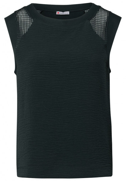 Top mit Mesh-Details