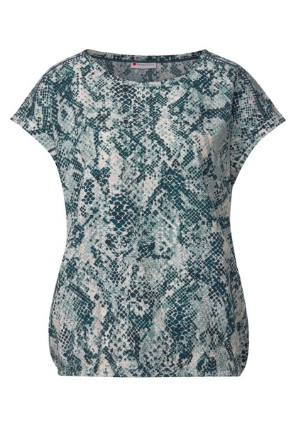 Snake Print Bluse mit Tape
