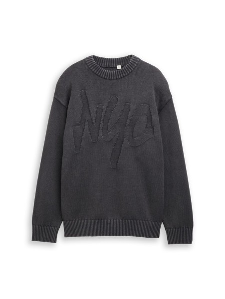 Oversize Strickpullover im Used Look