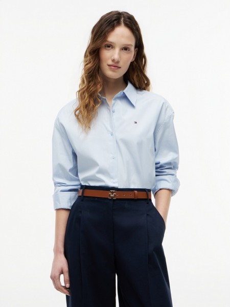 SUMMER POPLIN LS BOXY SHIRT