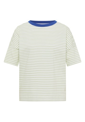 T-Shirt mit Streifen und Kontrastdetail