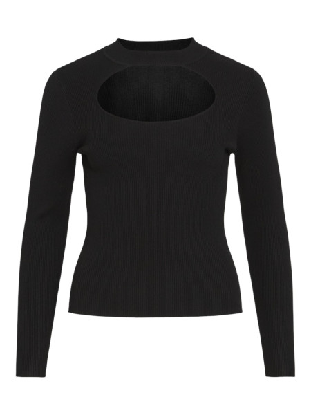 VINELLY L/S NECK DETAIL KNIT TOP