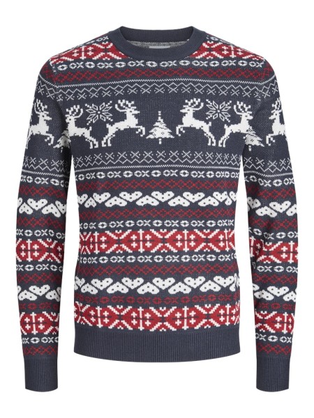 JJXMAS FROSTY KNIT CREW NECK