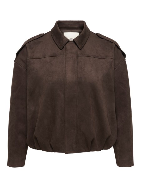 CARMOON-STINA L/S FAUX SUEDE BOMBER OTW