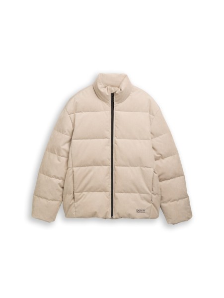 Cord Pufferjacke mit Stehkragen