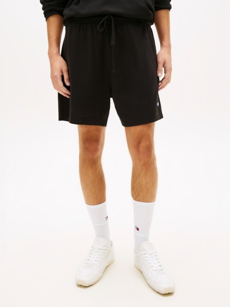 Logo Waffle Knit Sweat Shorts