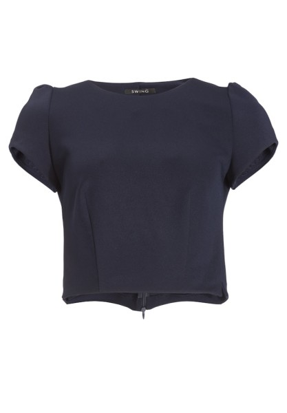 Oberteil aus Scuba mit kurzen Ärmeln