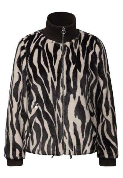 Fake Fur Zebra Blouson