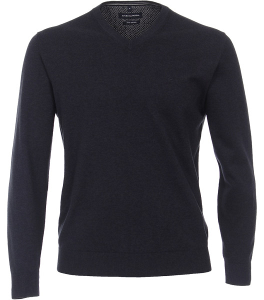 Pullover mit V-Ausschnitt uni 004430