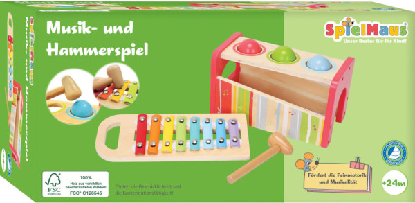 SpielMaus Holz Musik- und Hammerspiel