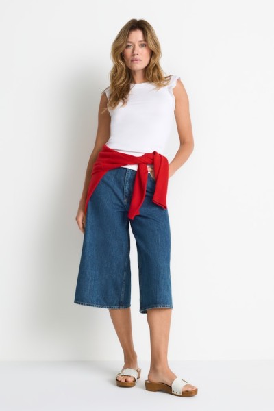 Organic Rib Volant Top