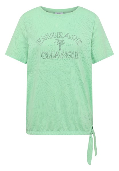 Shirt im Ausbrenner-Look mit Wording