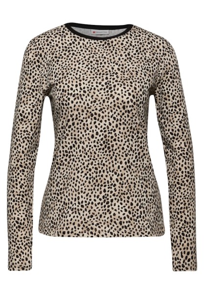 Jersey-Shirt im Leo-Look