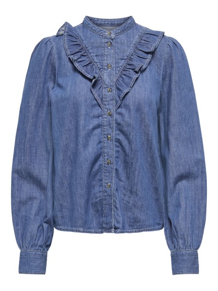 ONLDASHA-SEVIGNY L/S FRILL SHIRT DNM AKM