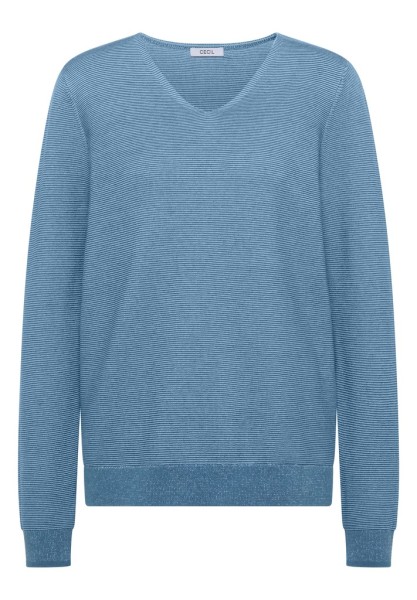 Pullover im Two-Tone-Look mit V-Neck