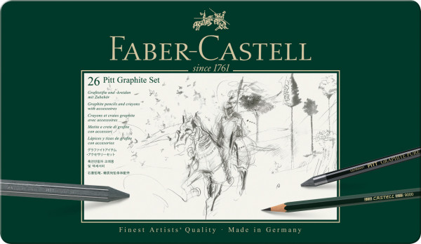 Faber-Castell 112974 Pitt Graphite Set - 26er Metalletui