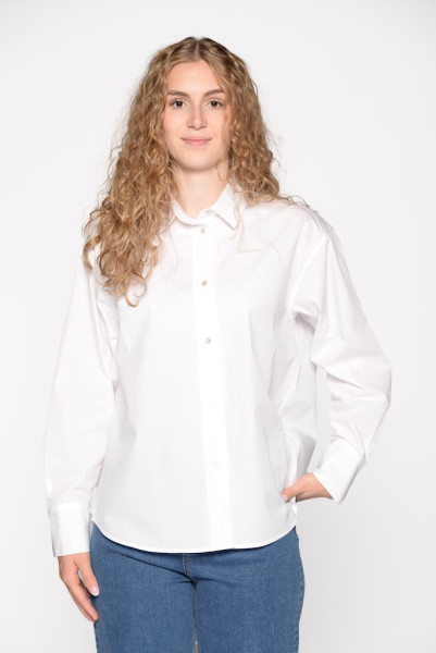Bluse, Hemdkragen, 1/1-Arm