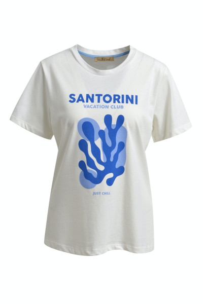 T-Shirt Santorini Print