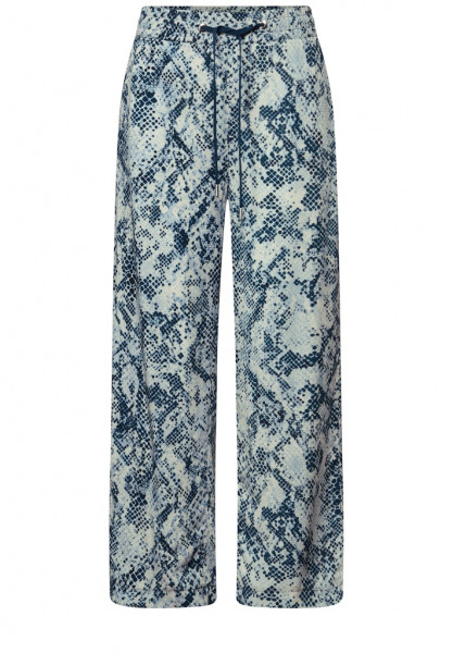 Gemusterte Wide Leg Hose