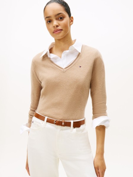 SOFT WOOL V-NK LS SWEATER