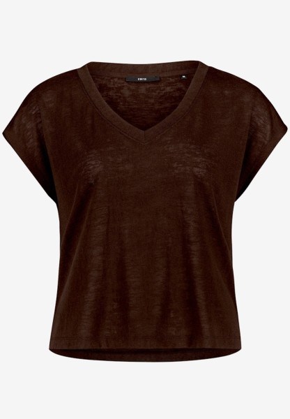 Basic-T-Shirt mit V-Ausschnitt
