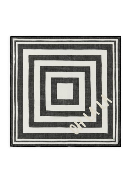 Feines Bandana aus Modalmischung mit Karomuster und OH LA LA-Schriftzug