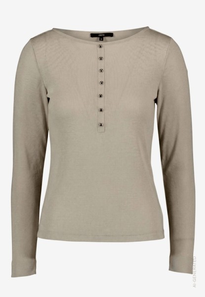 Damen Langarmshirt mit Knöpfen