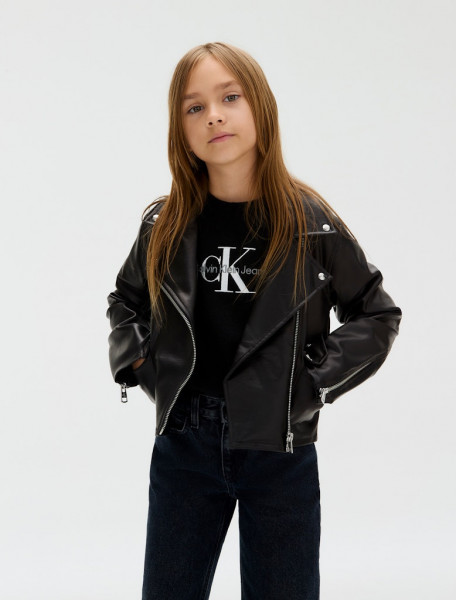 FAUX LEATHER BIKER JACKET