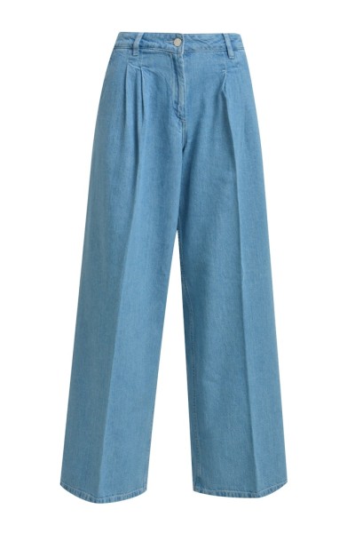 pleated wideleg pants, french pockets