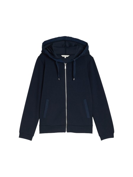 Hoodie Sweatjacke aus Scuba