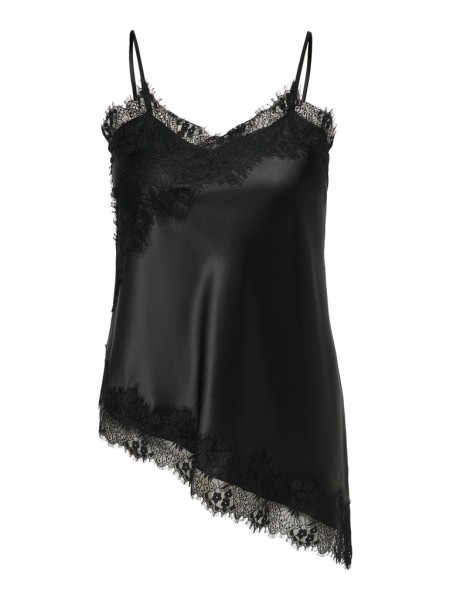 CARINDONA STRAP SATIN LACE TOP WVN