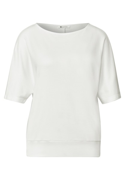 Basic Shirt mit Boat Neck und Elastikbund