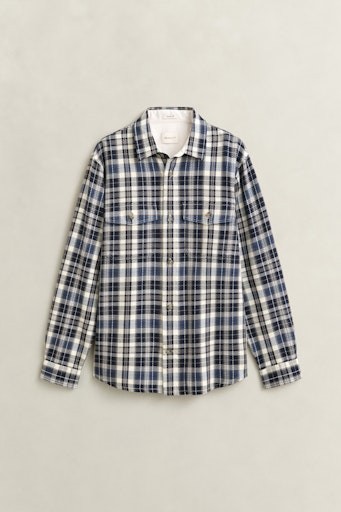 Karierte Hemdjacke aus Twill