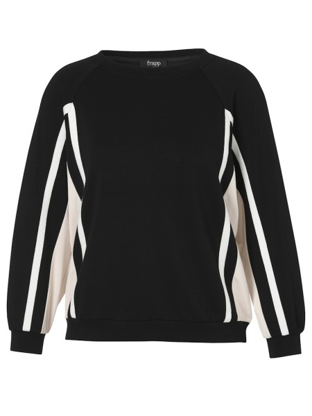 Sweatshirt Rundhals 1/1 Arm Materialmix