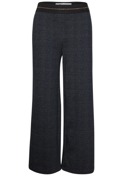 High Waist Wide Leg Hose in Strick-Optik