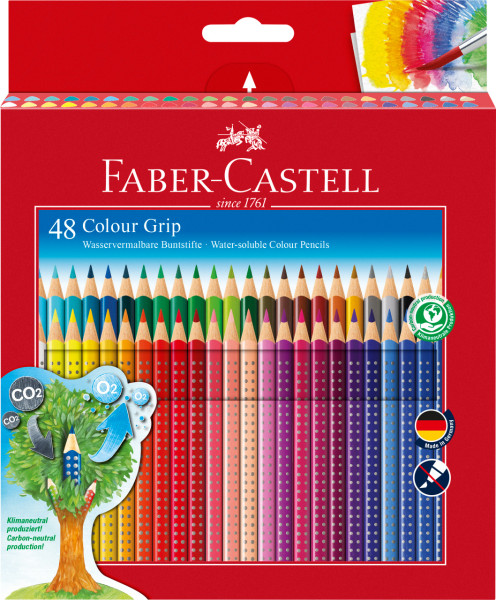 Faber-Castell 112449 Colour Grip Buntstift - 48er Kartonetui