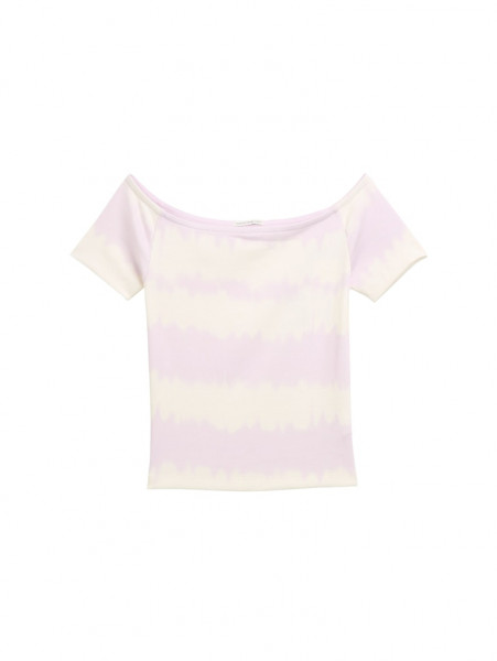 Ripp T-Shirt im Batik-Look