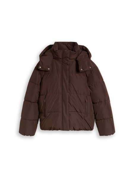 Puffer-Jacke mit abnehmbarer Kapuze