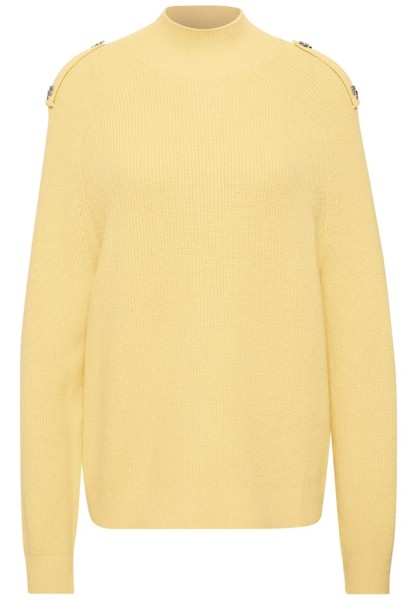 Pullover mit Turtle Neck und Knopfdetails